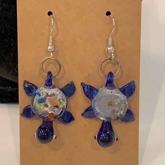 💐5/25 turtle art blown glass cute dangle - Picture 1 of 7